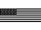 Tailgate Standard American Flag Decal; Matte Black (97-24 F-150)