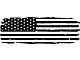 Tailgate Tattered American Flag Decal; Gloss Black (97-24 F-150)