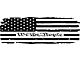 Tailgate Tattered American We The People Flag Decal; Matte Black (97-24 F-150)