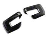 Chrome Delete Top Mirror Covers; Gloss Black (21-25 F-150)