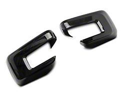Chrome Delete Top Mirror Covers; Gloss Black (21-25 F-150)