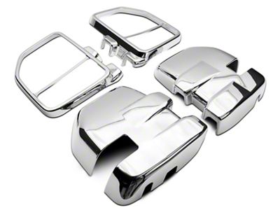 Putco Towing Mirror Covers; Chrome (18-25 F-150)