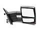 Powered Heated Towing Mirrors with LED Turn Signals; Black (04-14 F-150)