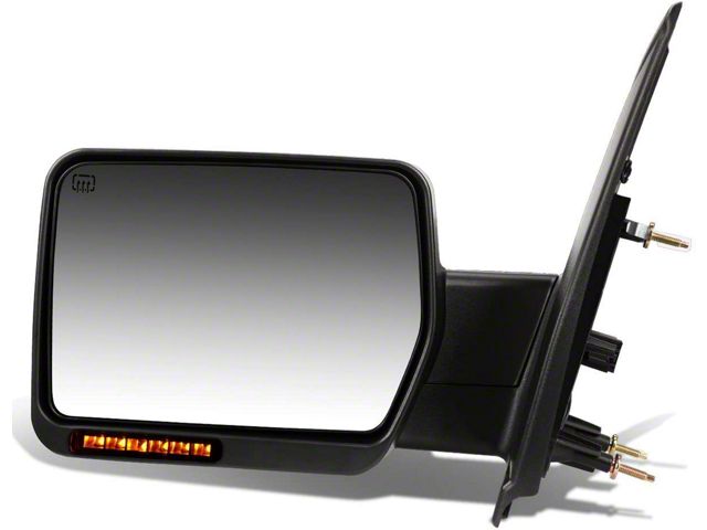 Towing Mirror; Powered; Heated; Amber Signal; Chrome; Left (07-14 F-150)