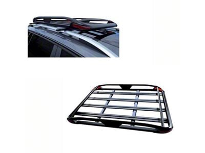 Traveler Roof Rack with Red Reflector; Black; 55-Inch (Universal; Some Adaptation May Be Required)