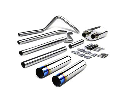 Type 1 Dual Exhaust System with Burnt Tips; Rear Exit (04-08 5.4L F-150)