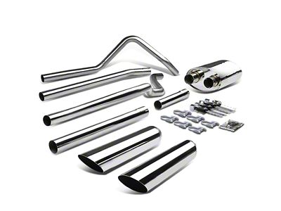 Type 2 Dual Exhaust System with Polished Tips; Rear Exit (04-08 5.4L F-150)