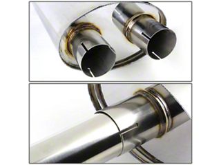 2.5" Dual Exhaust Kit With Y-Pipe & Slash Tips For Ford F-150 2004-2014 – Aluminized Steel, Clamp-On