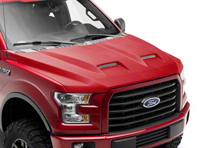 Type-S Style Ram Air Hood; Unpainted (15-20 F-150, Excluding Raptor)