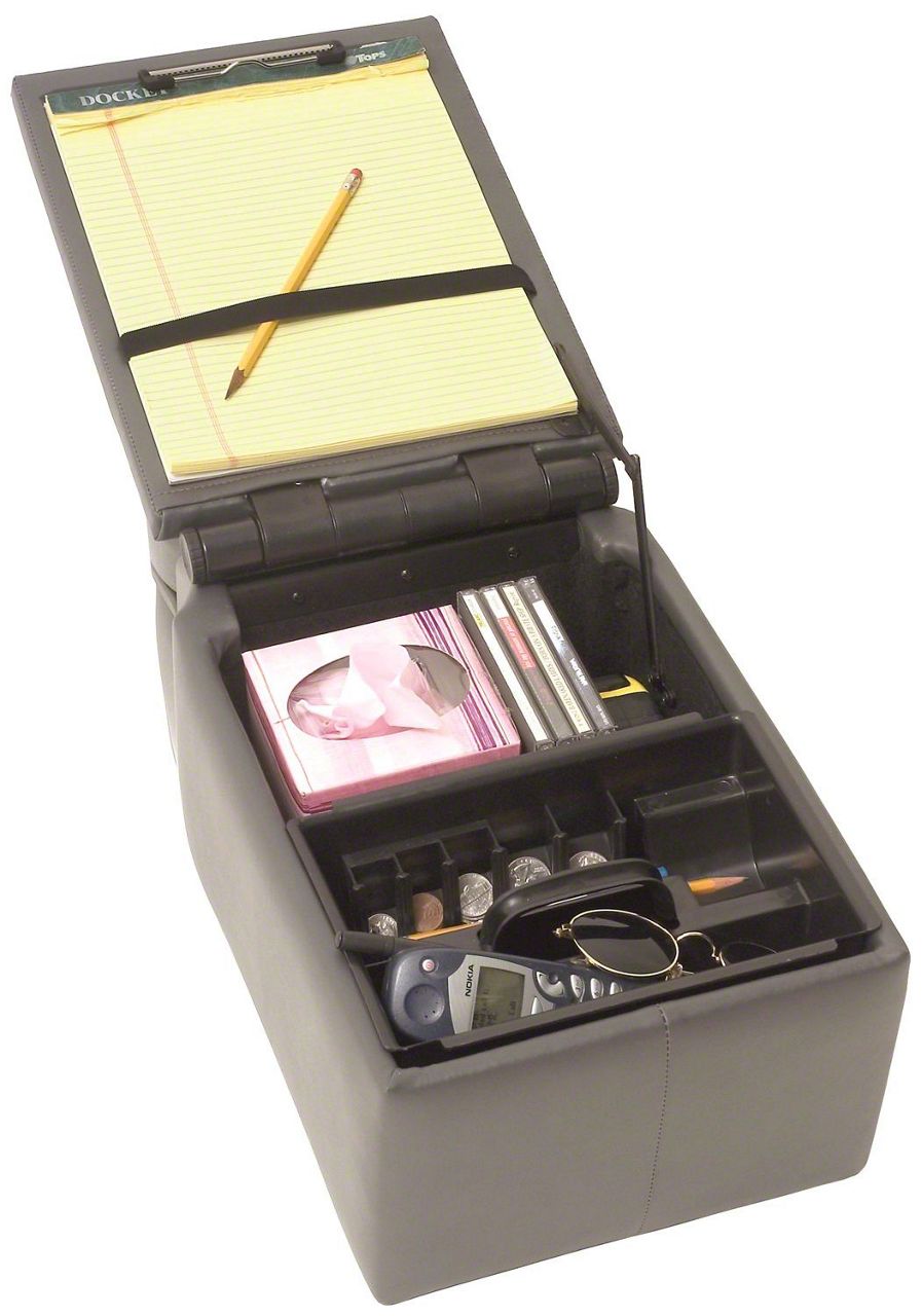 Universal Truck Bench Seat Contractor Center Console; Charcoal (Universal; Some Adaptation May Be Required)