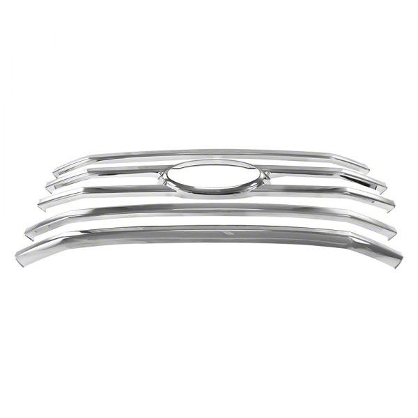 Upper Grille Overlay; Chrome (15-17 F-150 XLT)