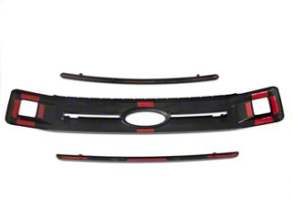 Etecgo Glossy Black Honeycomb Front Upper Hood Grille For Ford F-150 XLT XL 2018 2019 2020