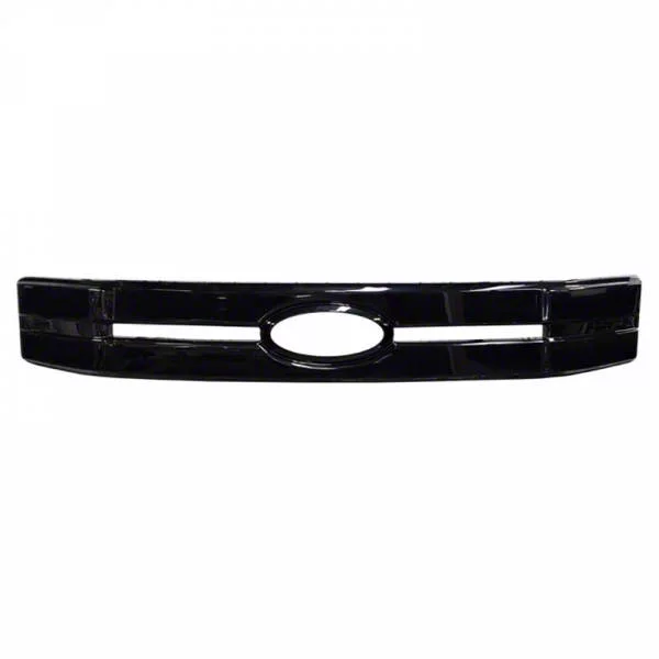 Upper Grille Overlay; Gloss Black (18-20 F-150 Lariat, XL, XLT)