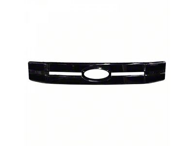 Upper Grille Overlay; Gloss Black (18-20 F-150 Lariat, XL, XLT)