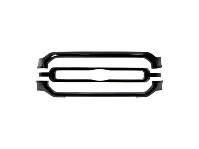 Upper Grille Overlay; Gloss Black (21-23 F-150 XL, XLT)