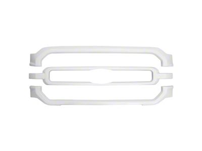 Upper Grille Overlay; Gloss White (21-23 F-150 XLT)