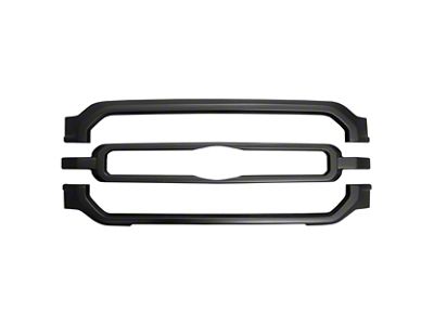 Upper Grille Overlay; Matte Black (21-23 F-150 XLT)