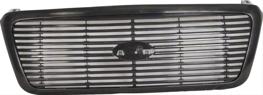 Upper Replacement Grille; Black (04-08 F-150)