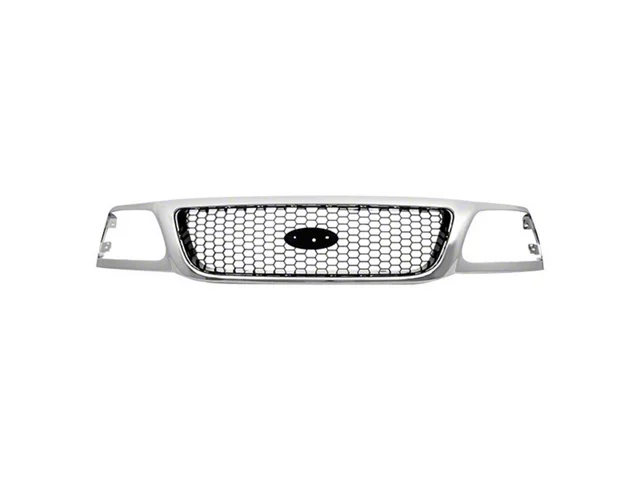 Upper Replacement Grille; Chrome (99-03 F-150)