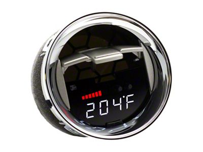 V3 OBD2 Multi-Gauge with Black Trim Vent Housing; Red Bars/White Digits (09-14 F-150)