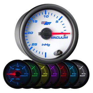 Vacuum Gauge; White 7 Color (Universal; Some Adaptation May Be Required)