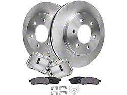 Vented 6-Lug Brake Rotor, Pad and Caliper Kit; Front (05-08 4WD F-150)