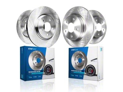 Vented 5-Lug Rotors; Front and Rear (00-03 4WD F-150)