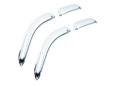 Ventvisor Window Deflectors; Front and Rear; Chrome (04-14 F-150 SuperCab)
