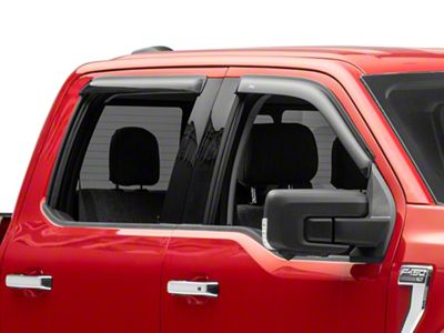 Ventvisor Window Deflectors; Front and Rear; Dark Smoke (15-24 F-150 SuperCrew)