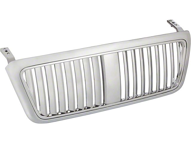 Vertical Front Grille; 46-Inch Wide; Chrome (04-08 F-150)