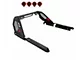 Vigor Roll Bar with 7-Inch Red Round LED Lights; Black (09-24 F-150 Styleside)