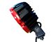 Warrior Roll Bar with 7-Inch Red Round LED Lights; Black (00-24 F-150 Styleside)