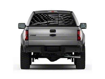 Wavy American Flag Tailgate Decal (09-14 F-150)