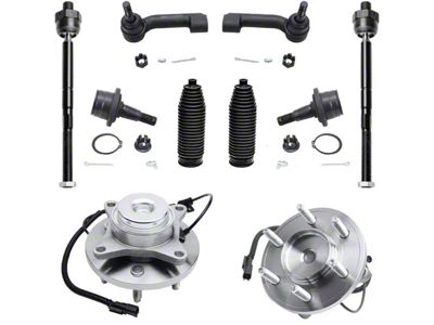 Wheel Hub Assemblies with Lower Ball Joints and Tie Rods; Front (11-14 2WD F-150)