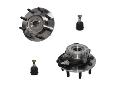 Wheel Hub Assemblies with Sway Bar Links; Front (15-17 4WD F-150, Excluding Raptor)