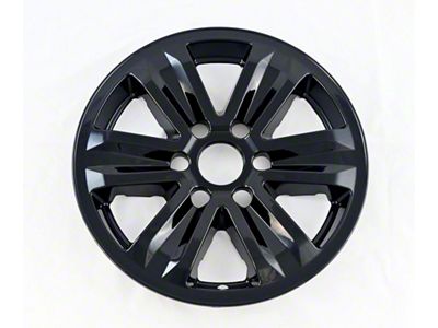 Chrome Delete 17-Inch Wheel Skins; Gloss Black (15-20 F-150)