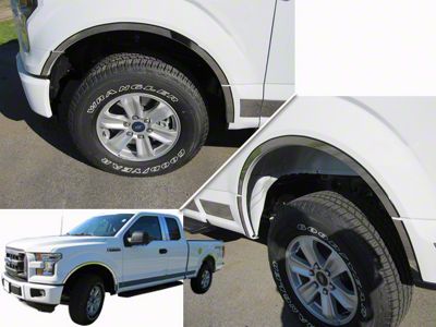 Wheel Well Accent Trim; Stainless Steel (15-17 F-150 w/o OE Fender Flares)