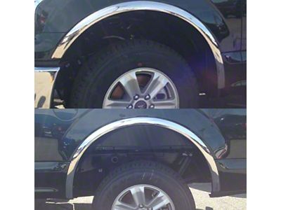 Wheel Well Fender Trim Molding; Stainless Steel (15-17 F-150 w/o OE Fender Flares)