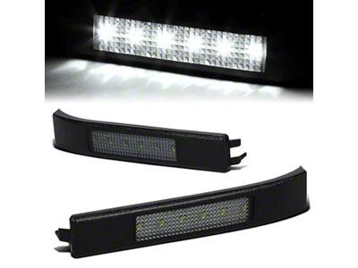 White LED Mirror Turn Signal Lights; Smoked (09-14 F-150 w/ Towing Mirrors)