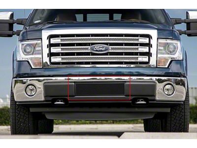 Wire Mesh Lower Grille Insert; Black (09-14 F-150, Excluding Harley Davidson & Raptor)