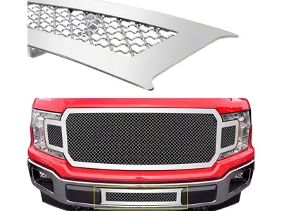 Wire Mesh Lower Grille Insert; Chrome (18-20 F-150, Excluding Raptor)