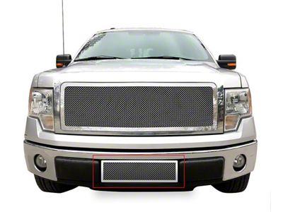 Wire Mesh Lower Grille Insert; Chrome (09-14 F-150, Excluding Harley Davidson & Raptor)