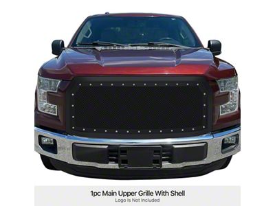 Wire Mesh Uppe Replacement Grille; Black (09-14 F-150, Excluding Harley Davidson & Raptor)