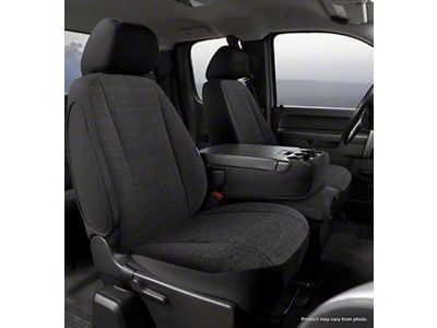 Wrangler Solid Series Front Seat Covers; Black (15-24 F-150 w/ Bench Seat)