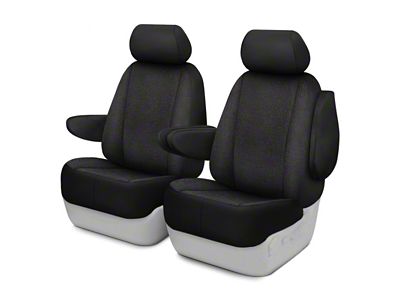 Wrangler Solid Series Front Seat Covers; Black (15-24 F-150 w/ Bucket Seats)