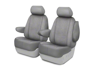 Fia Wrangler Solid Series Front Seat Covers; Gray (15-25 F-150 w/ Bucket Seats)