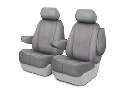Wrangler Solid Series Front Seat Covers; Gray (15-24 F-150 w/ Bucket Seats)