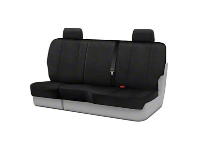 Wrangler Solid Series Rear Seat Cover; Black (15-24 F-150 SuperCab)