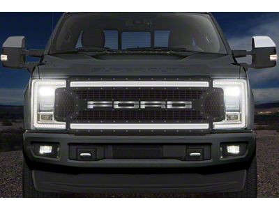 1-Piece LED X-Lite Steel Upper Grille Insert (17-19 F-250 Super Duty)