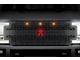 1-Piece Steel Upper Grille Insert; Spartan with Red Underlay and Amber LEDs (17-19 F-250 Super Duty)